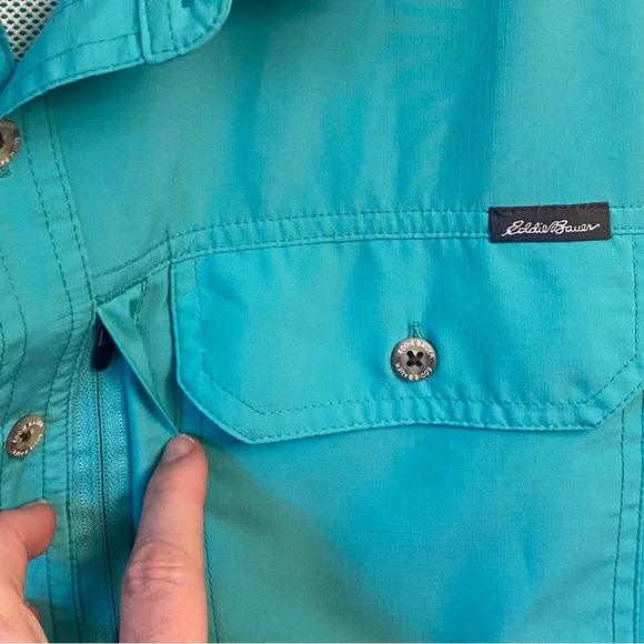 EDDIE BAUER Men's button down Shirt Large moisture-wicking fabric - Picture 4 of 8